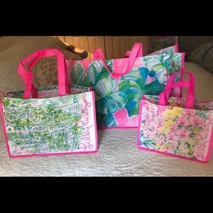 -Lilly Pulitzer Shopping Tote bags  New 3 Sizes